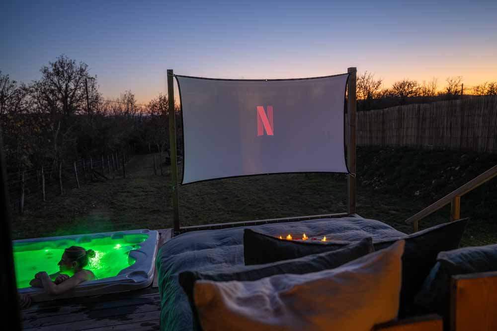 Cinéma sur la terrasse